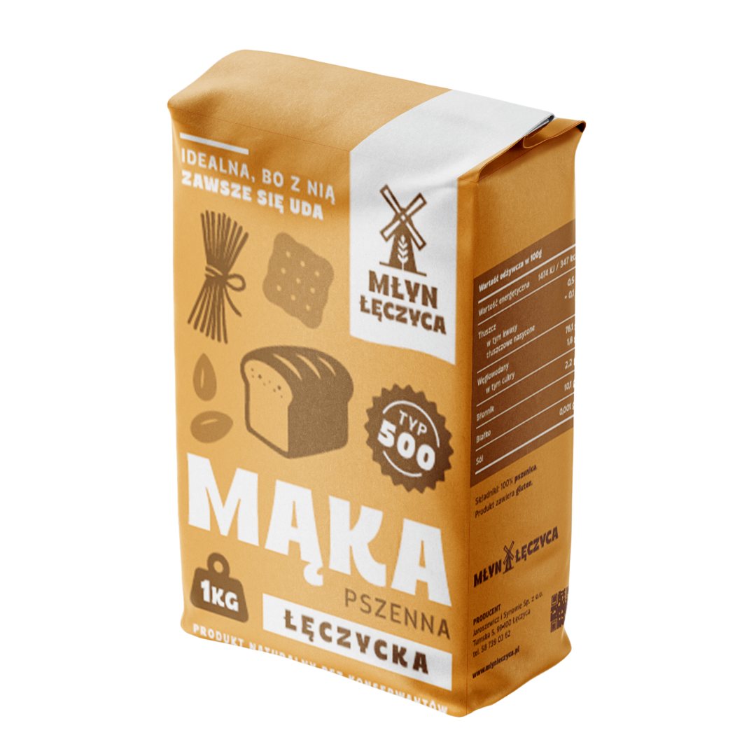 Mąka pszenna Łęczycka Typ 500 przód