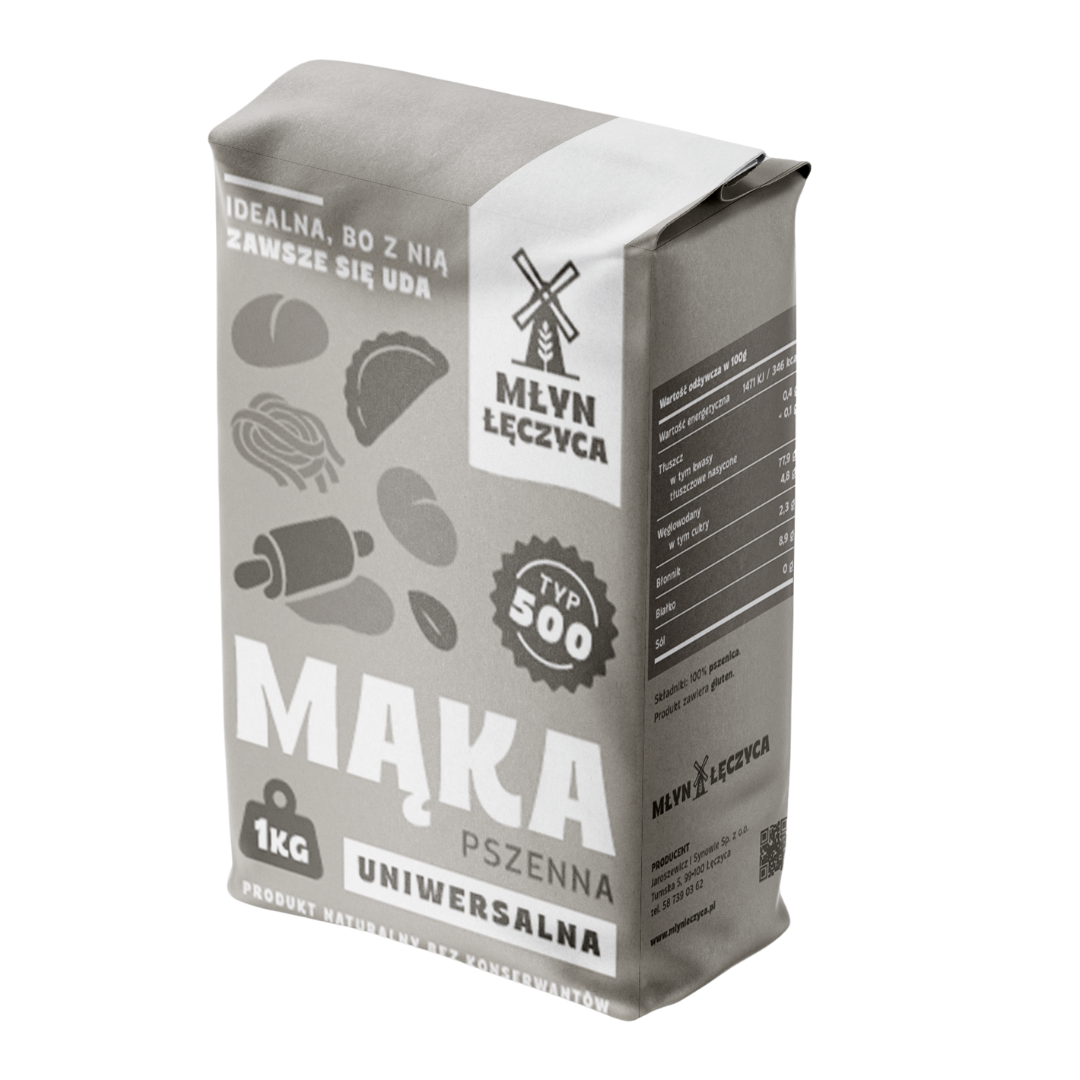 Mąka pszenna Uniwersalna Typ 500 przód